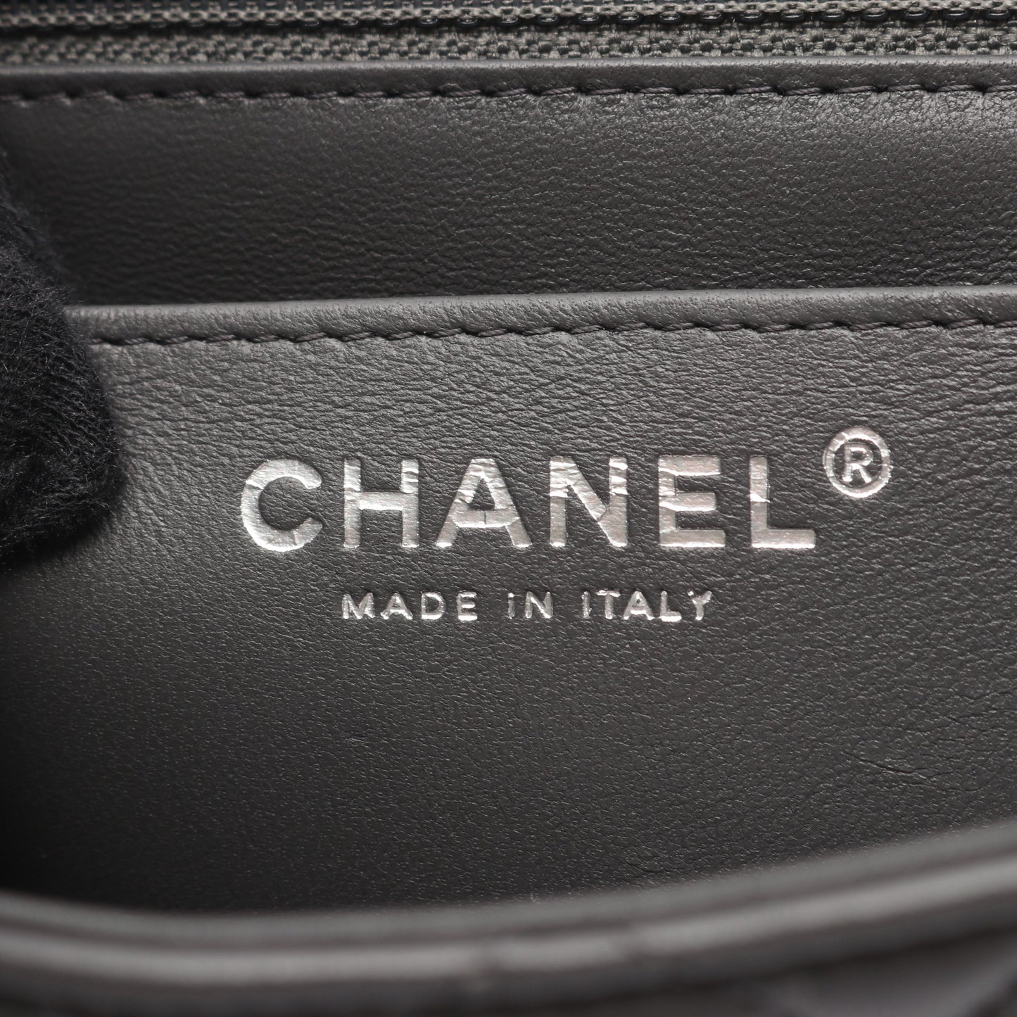 ミニマトラッセ チェーンショルダーバッグ ラムスキン グレー シルバー金具 シャネル バッグ CHANEL