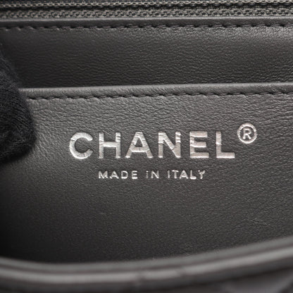 ミニマトラッセ チェーンショルダーバッグ ラムスキン グレー シルバー金具 シャネル バッグ CHANEL
