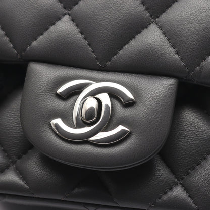 ミニマトラッセ チェーンショルダーバッグ ラムスキン グレー シルバー金具 シャネル バッグ CHANEL