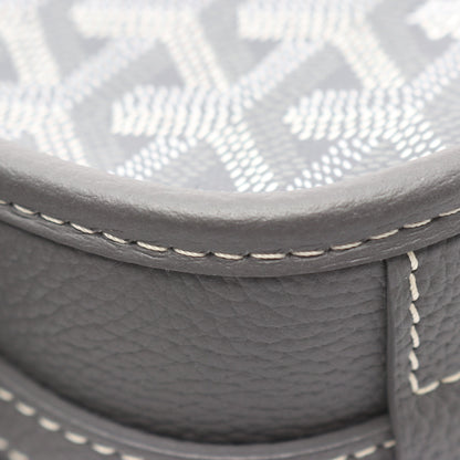 ベルヴェデーレPM ショルダーバッグ コーティングキャンバス レザー グレー ホワイト ゴヤール バッグ GOYARD