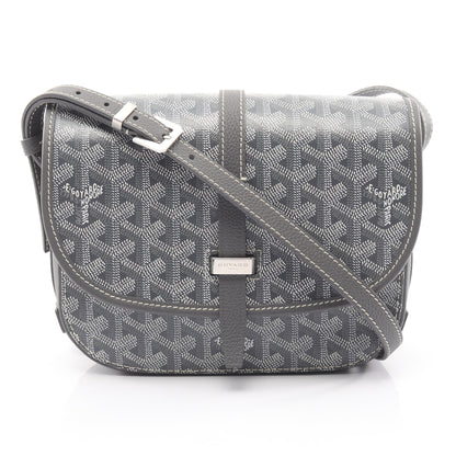 ベルヴェデーレPM ショルダーバッグ コーティングキャンバス レザー グレー ホワイト ゴヤール バッグ GOYARD