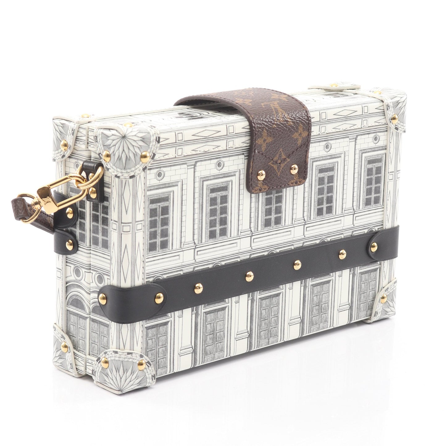 LOUIS VUITTON × FORNASETTI プティット マル モノグラム ショルダーバッグ レザー PVC ホワイト ブラウン ブラック ルイヴィトン バッグ LOUIS VUITTON