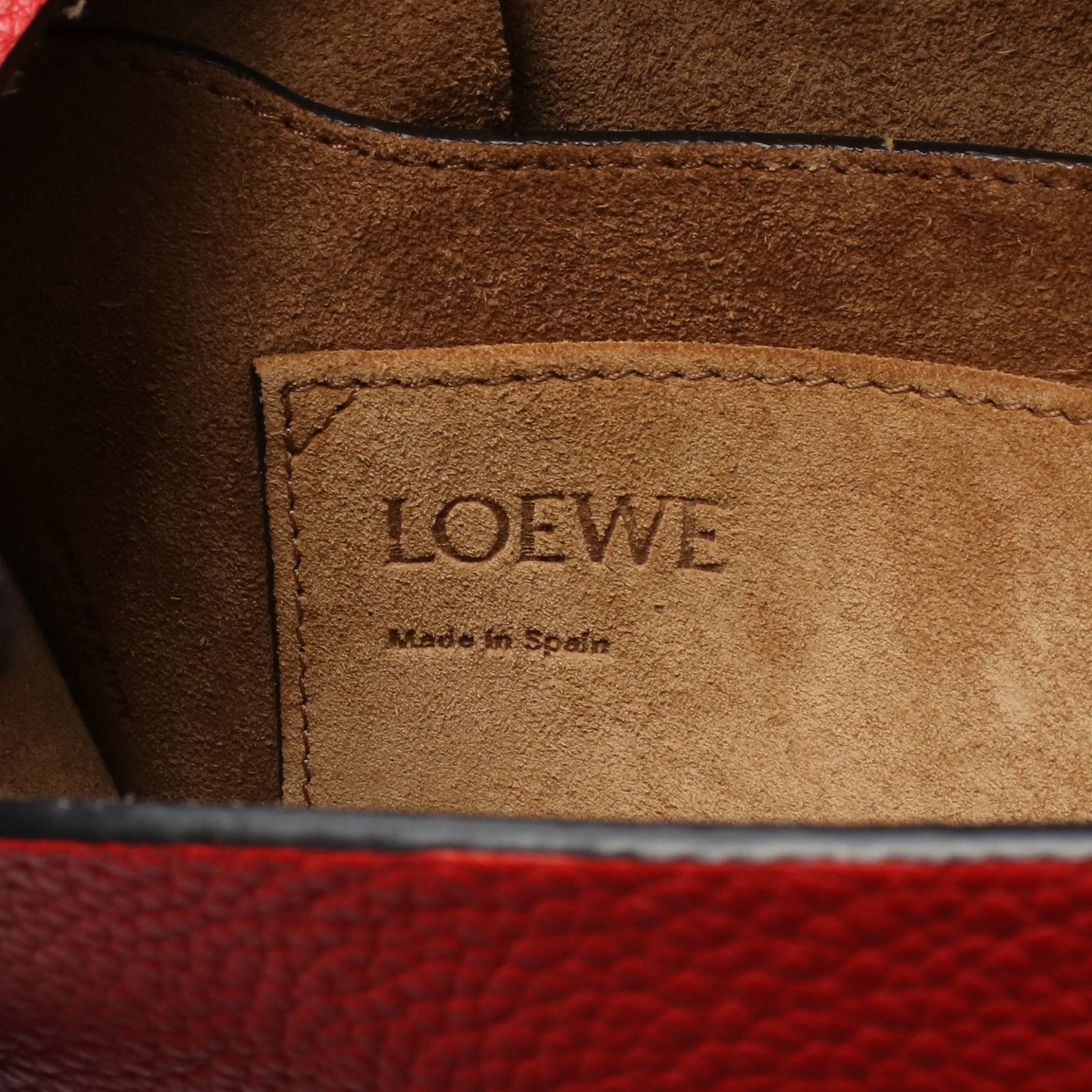 ゲート スモール ショルダーバッグ レザー レッド ロエベ バッグ LOEWE