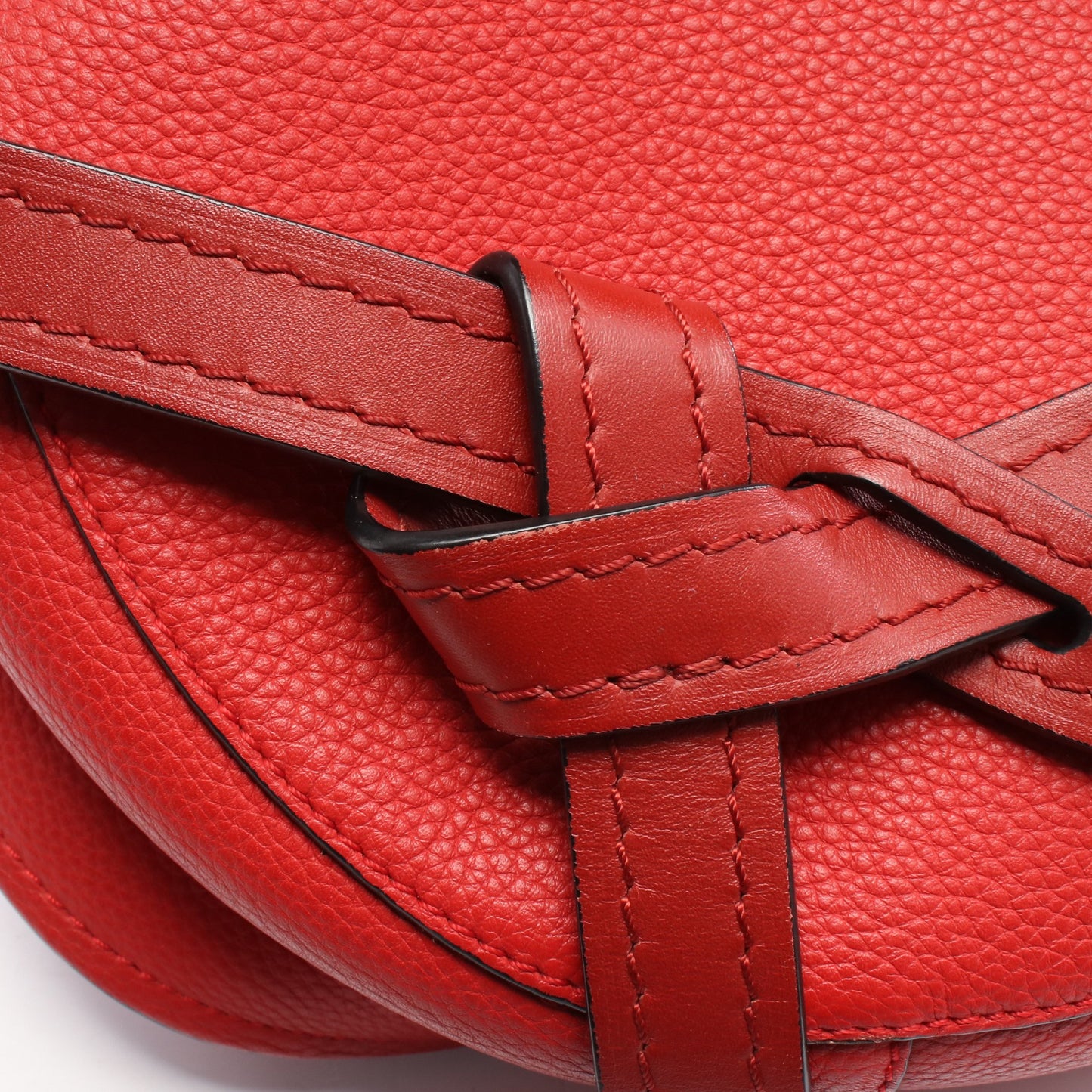 ゲート スモール ショルダーバッグ レザー レッド ロエベ バッグ LOEWE