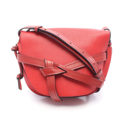 ゲート スモール ショルダーバッグ レザー レッド ロエベ バッグ LOEWE
