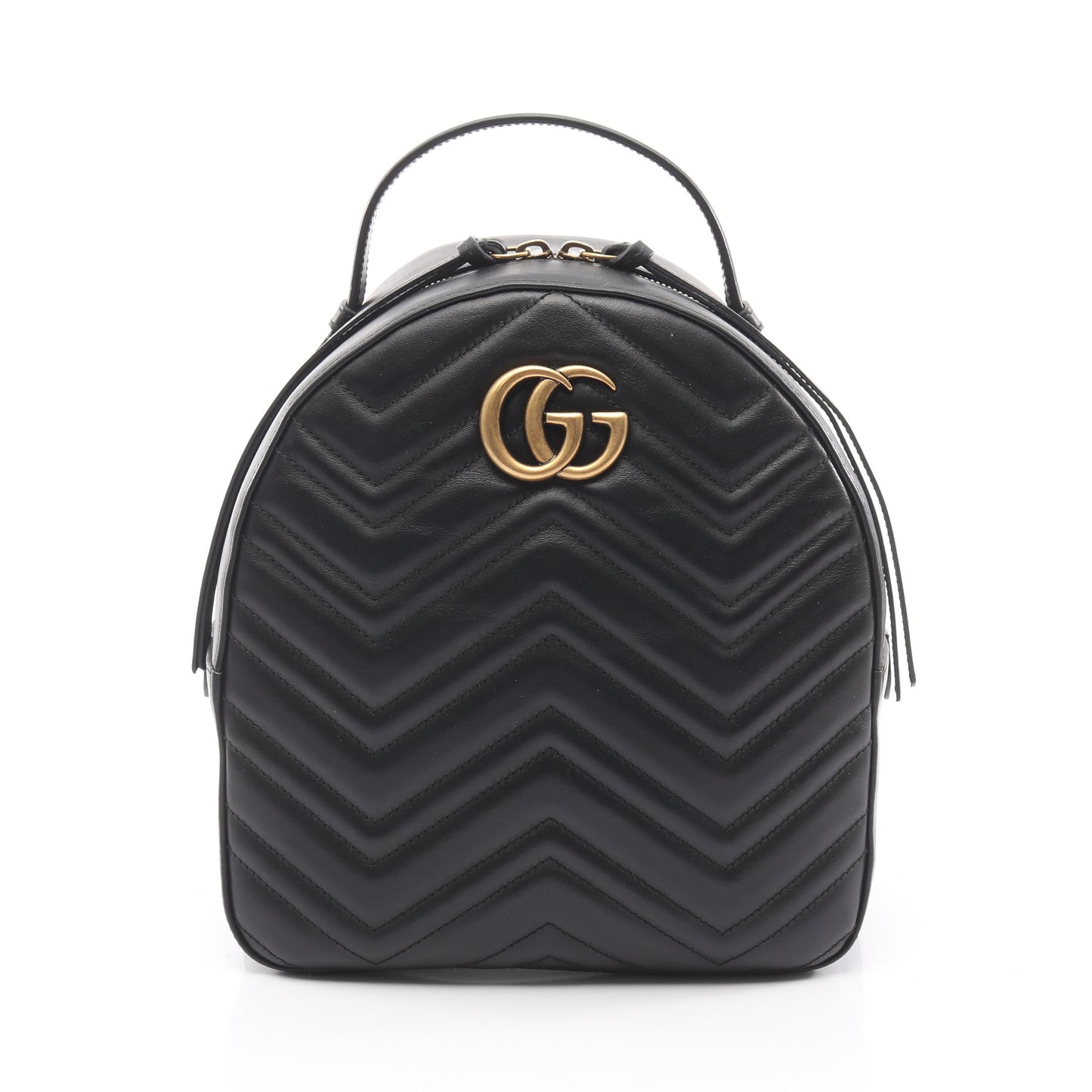 GGマーモント バックパック リュックサック レザー ブラック グッチ バッグ GUCCI