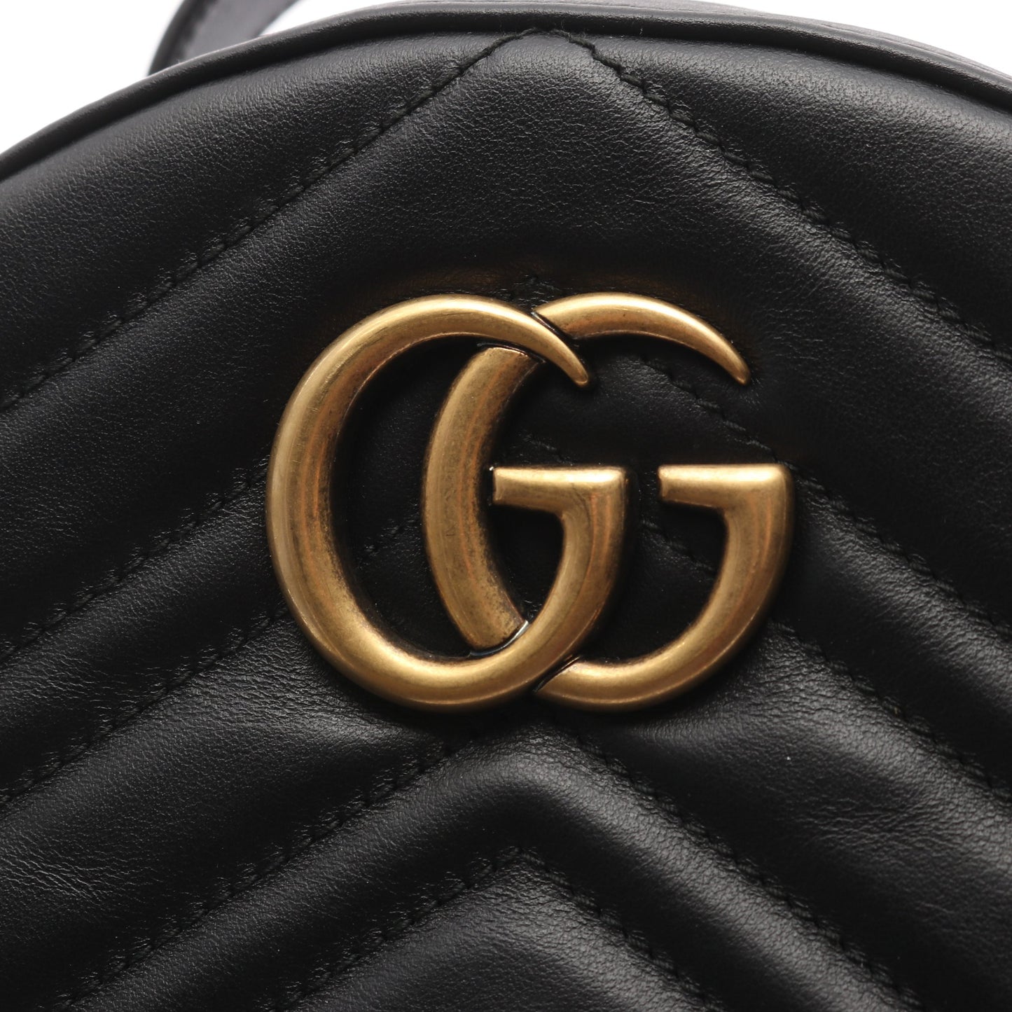 GGマーモント バックパック リュックサック レザー ブラック グッチ バッグ GUCCI