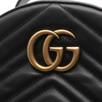 GGマーモント バックパック リュックサック レザー ブラック グッチ バッグ GUCCI