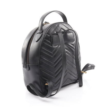 GGマーモント バックパック リュックサック レザー ブラック グッチ バッグ GUCCI