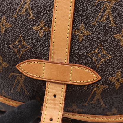 ソミュール30 モノグラム ショルダーバッグ PVC レザー ブラウン ルイヴィトン バッグ LOUIS VUITTON
