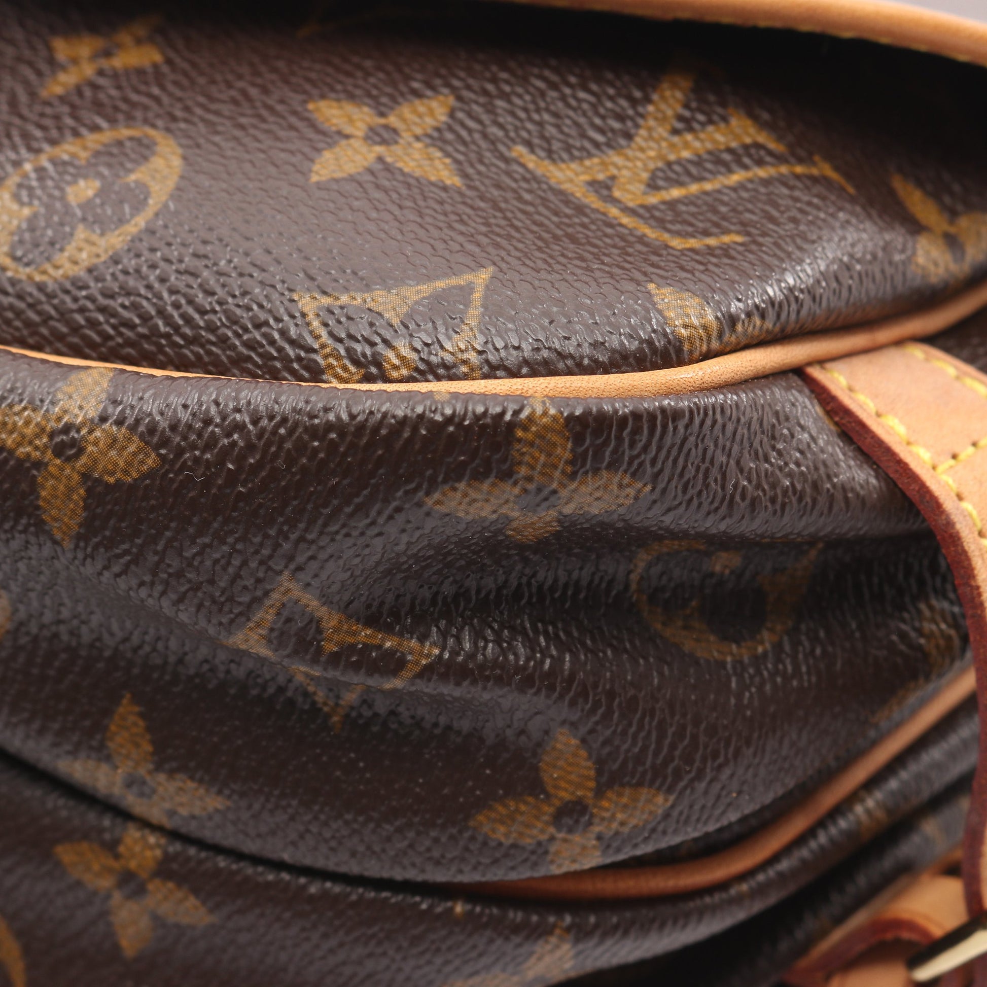 ソミュール30 モノグラム ショルダーバッグ PVC レザー ブラウン ルイヴィトン バッグ LOUIS VUITTON