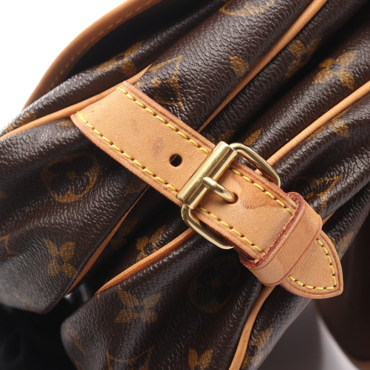 ソミュール30 モノグラム ショルダーバッグ PVC レザー ブラウン ルイヴィトン バッグ LOUIS VUITTON