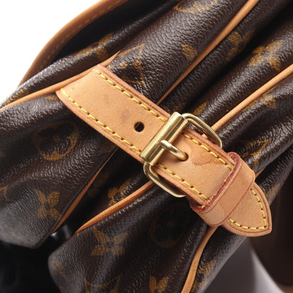 ソミュール30 モノグラム ショルダーバッグ PVC レザー ブラウン ルイヴィトン バッグ LOUIS VUITTON