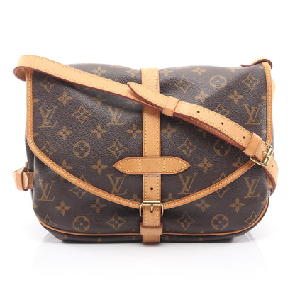 ソミュール30 モノグラム ショルダーバッグ PVC レザー ブラウン ルイヴィトン バッグ LOUIS VUITTON