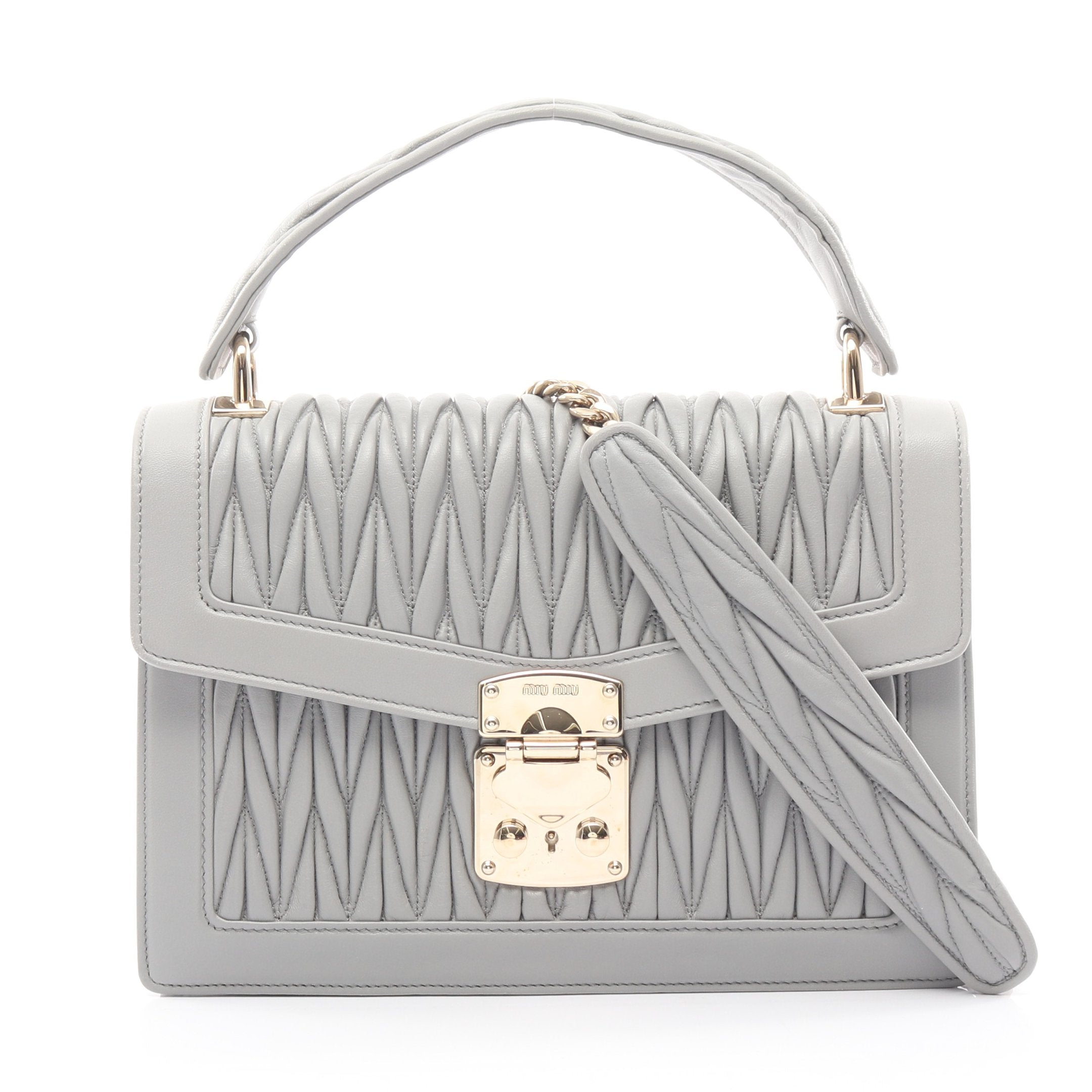miumiu グレージュ バッグ マテラッセ 【公式通販】