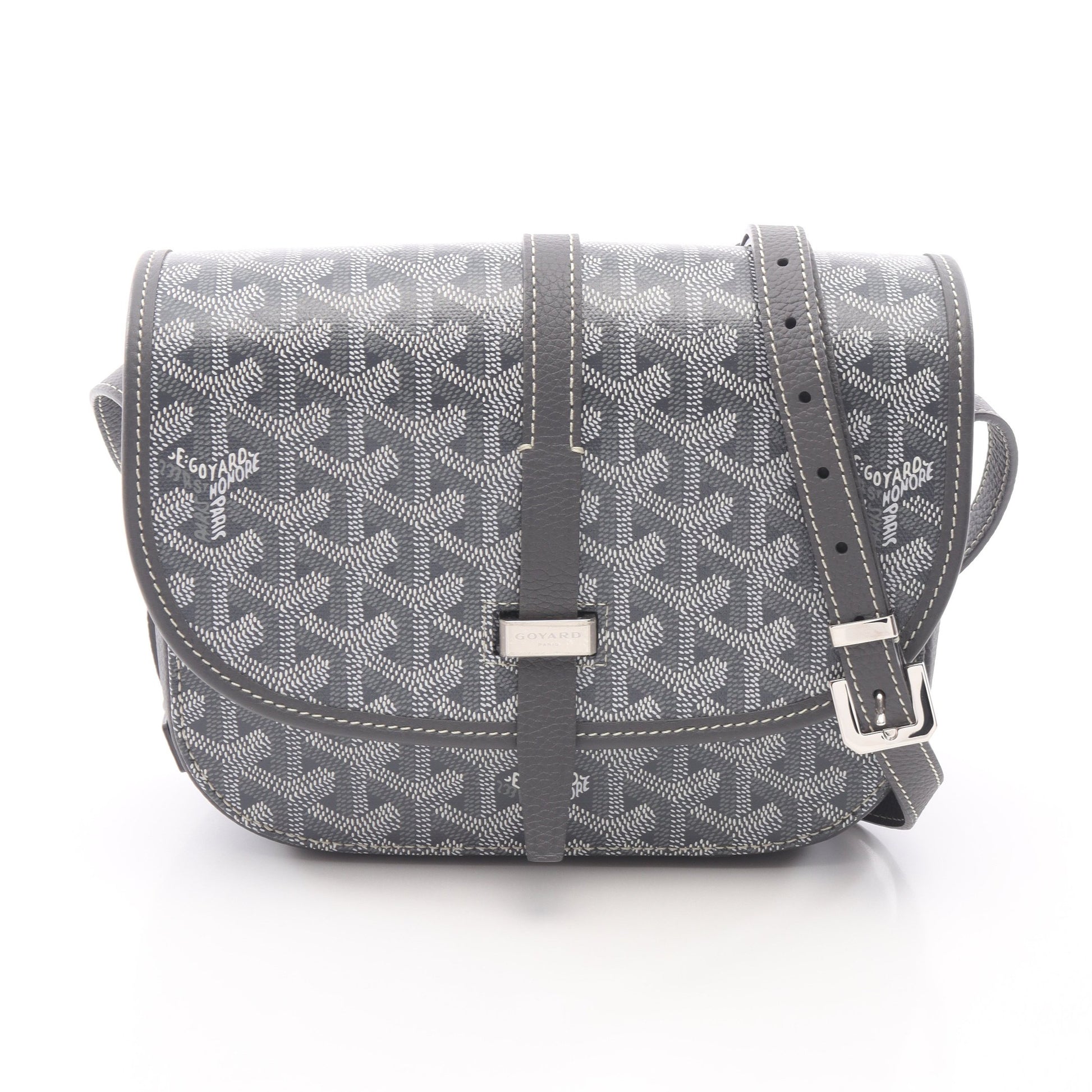 ベルヴェデーレPM ショルダーバッグ コーティングキャンバス レザー グレー マルチカラー ゴヤール バッグ GOYARD