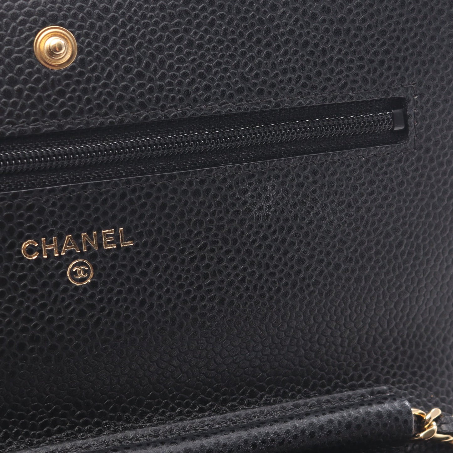 マトラッセ チェーンウォレット キャビアスキン ブラック ゴールド金具 シャネル バッグ CHANEL