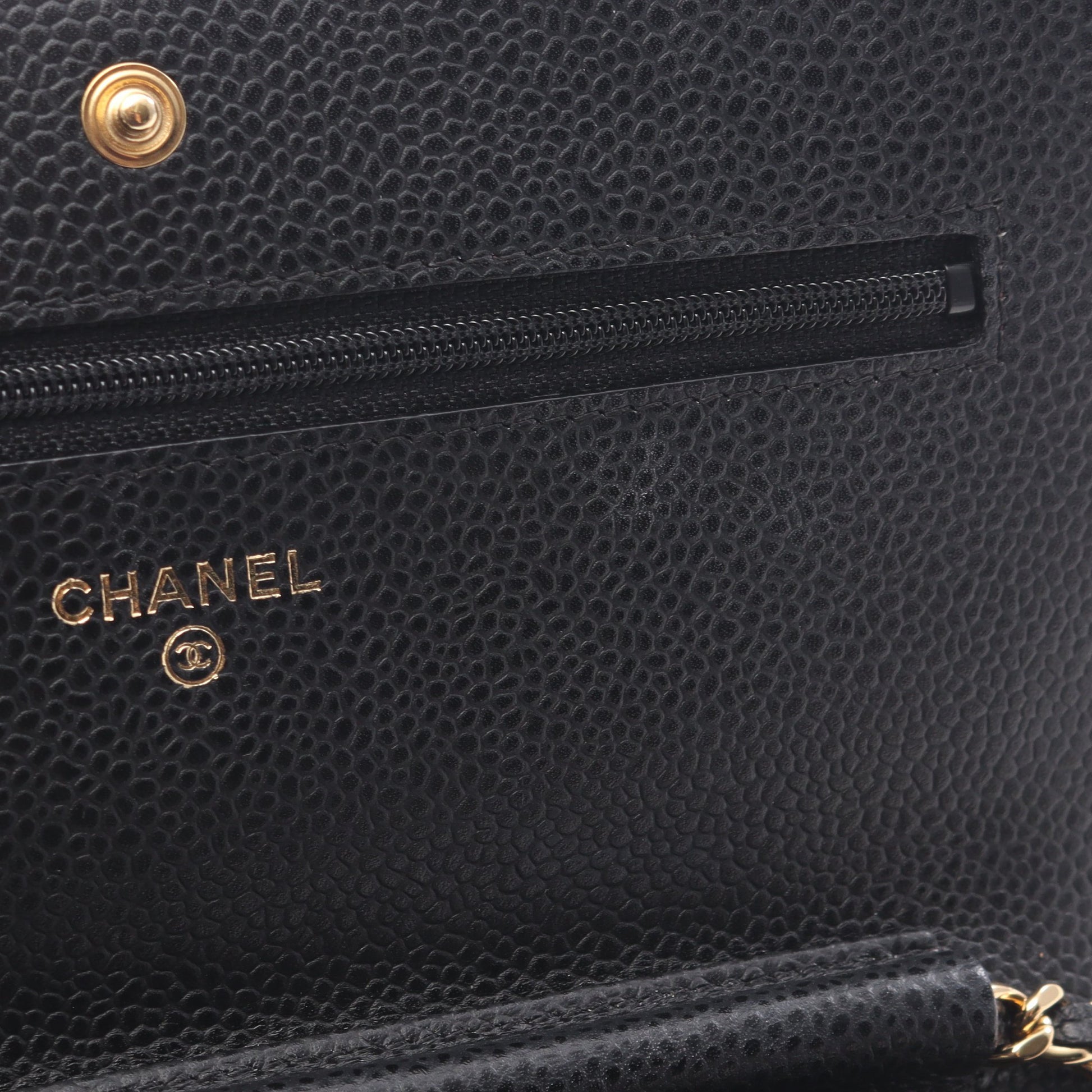 マトラッセ チェーンウォレット キャビアスキン ブラック ゴールド金具 シャネル バッグ CHANEL
