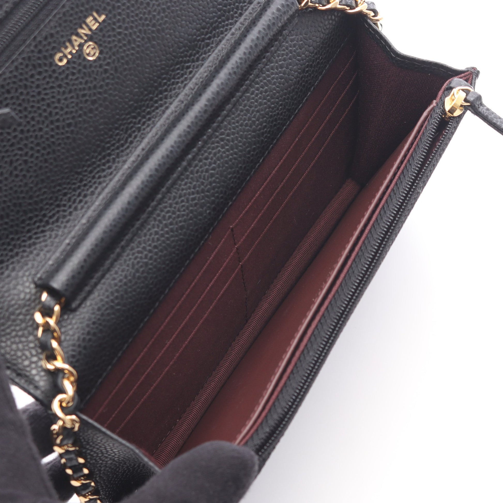 マトラッセ チェーンウォレット キャビアスキン ブラック ゴールド金具 シャネル バッグ CHANEL