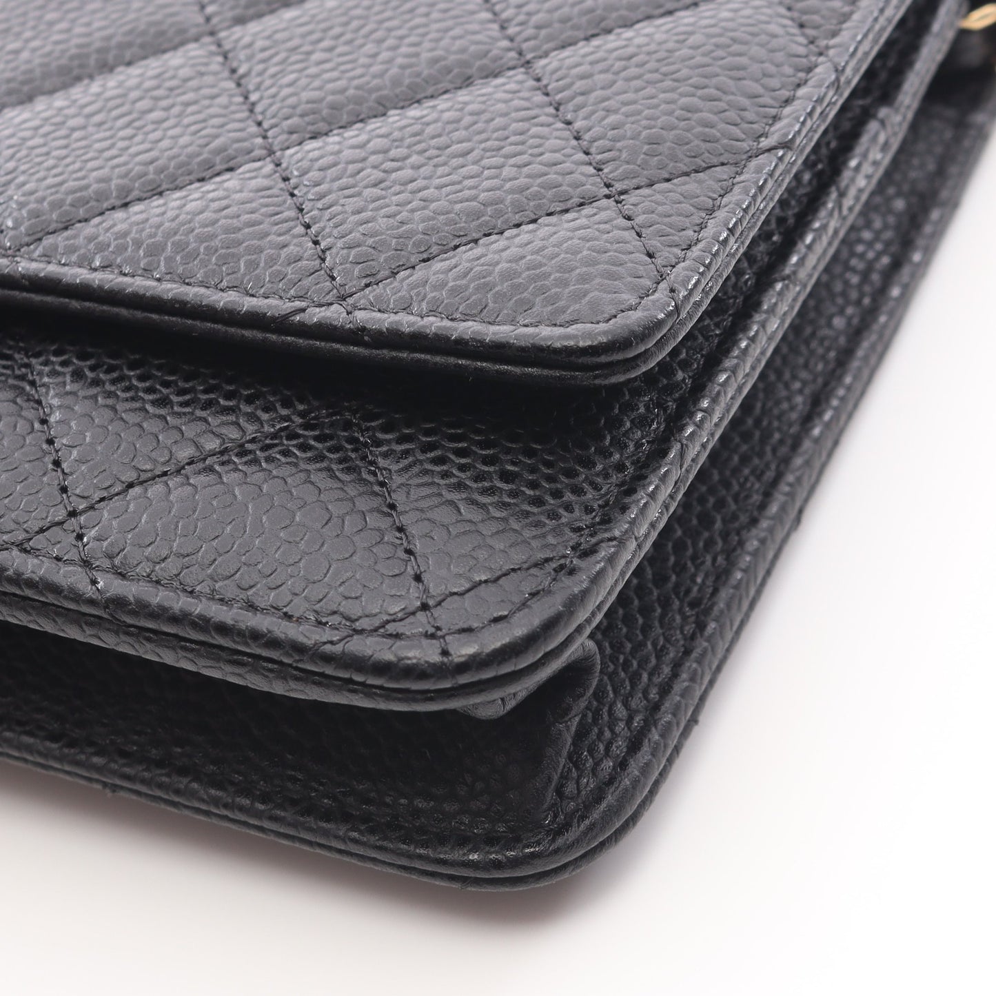 マトラッセ チェーンウォレット キャビアスキン ブラック ゴールド金具 シャネル バッグ CHANEL