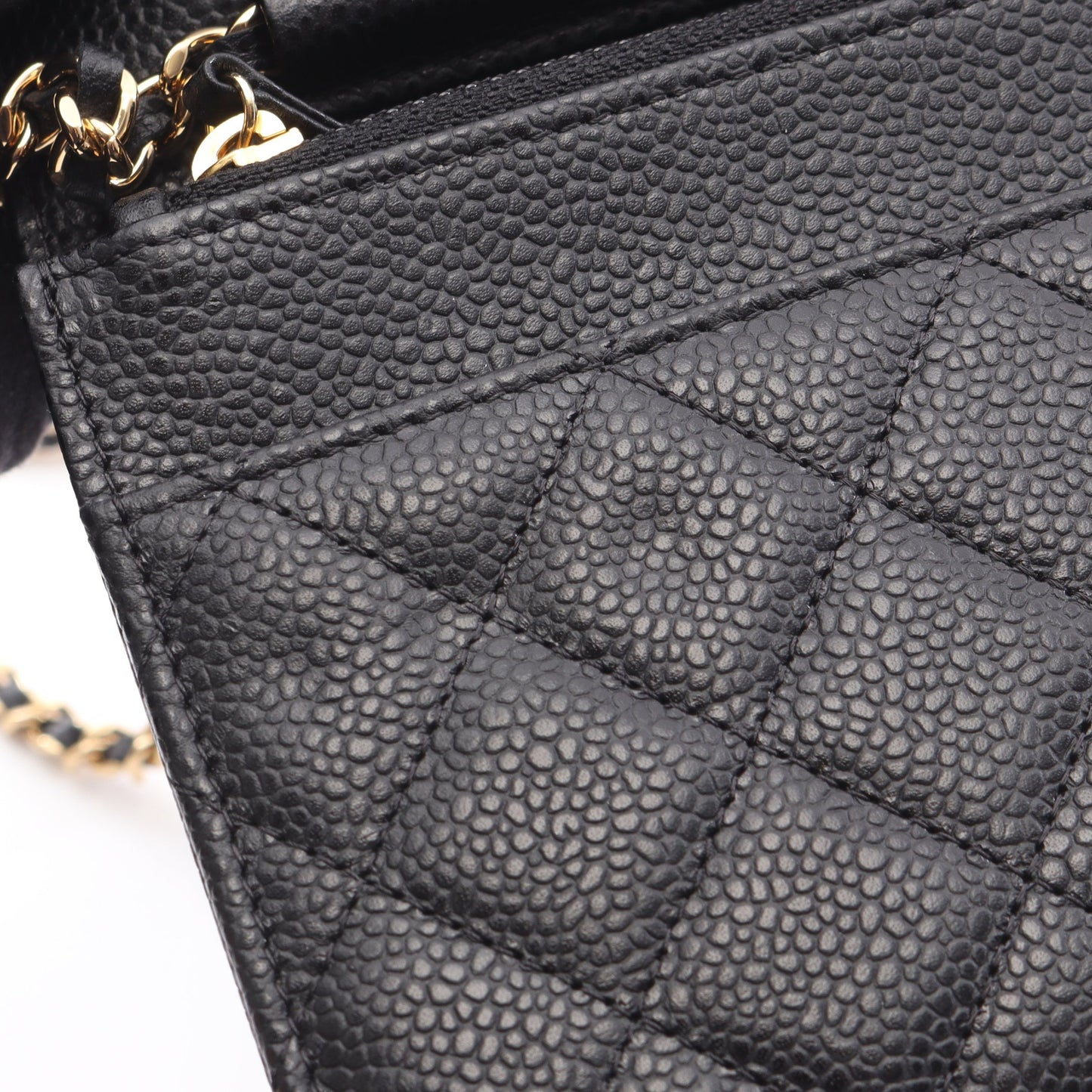 マトラッセ チェーンウォレット キャビアスキン ブラック ゴールド金具 シャネル バッグ CHANEL