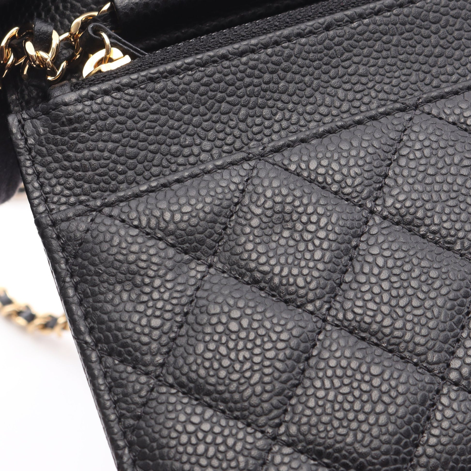 マトラッセ チェーンウォレット キャビアスキン ブラック ゴールド金具 シャネル バッグ CHANEL