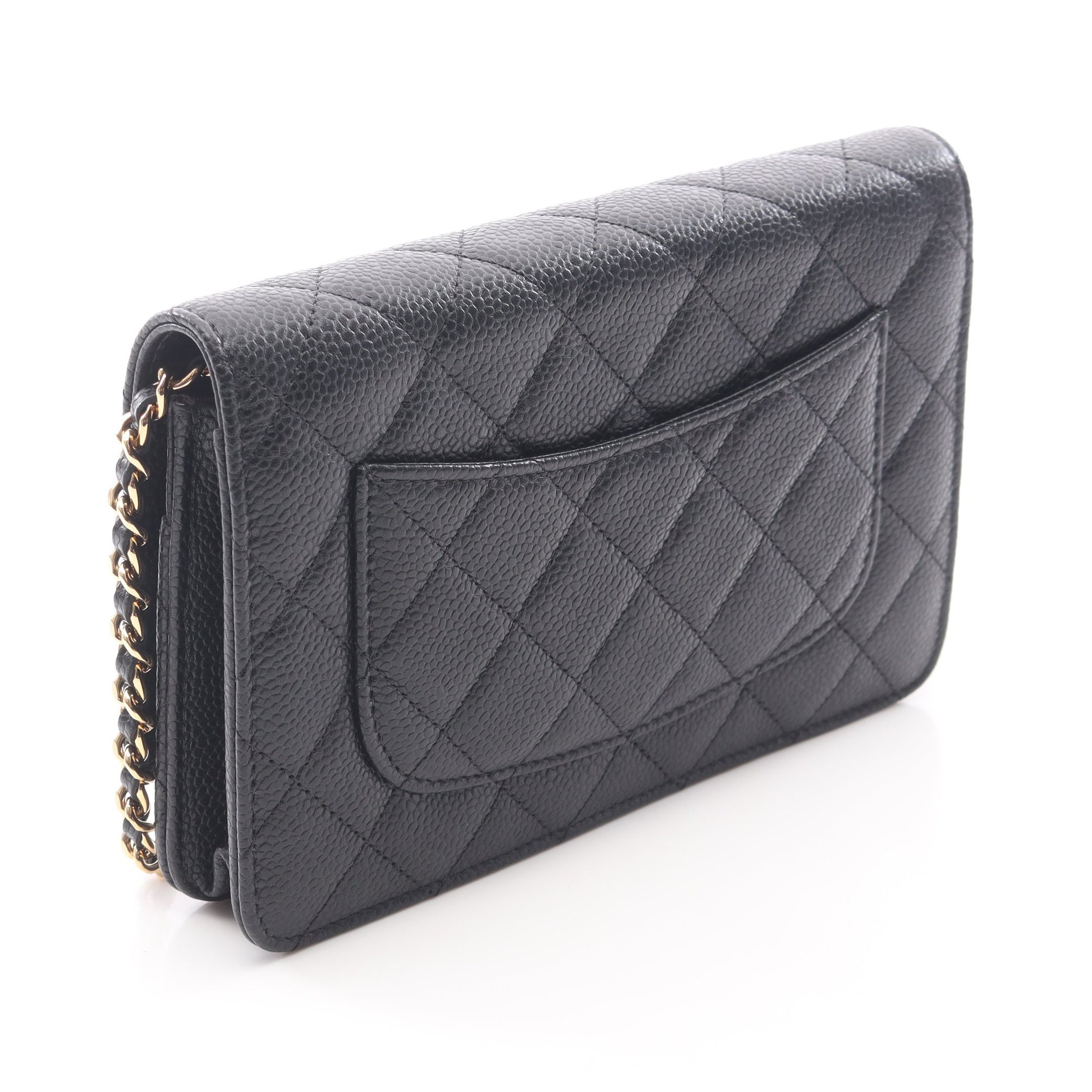 マトラッセ チェーンウォレット キャビアスキン ブラック ゴールド金具 シャネル バッグ CHANEL