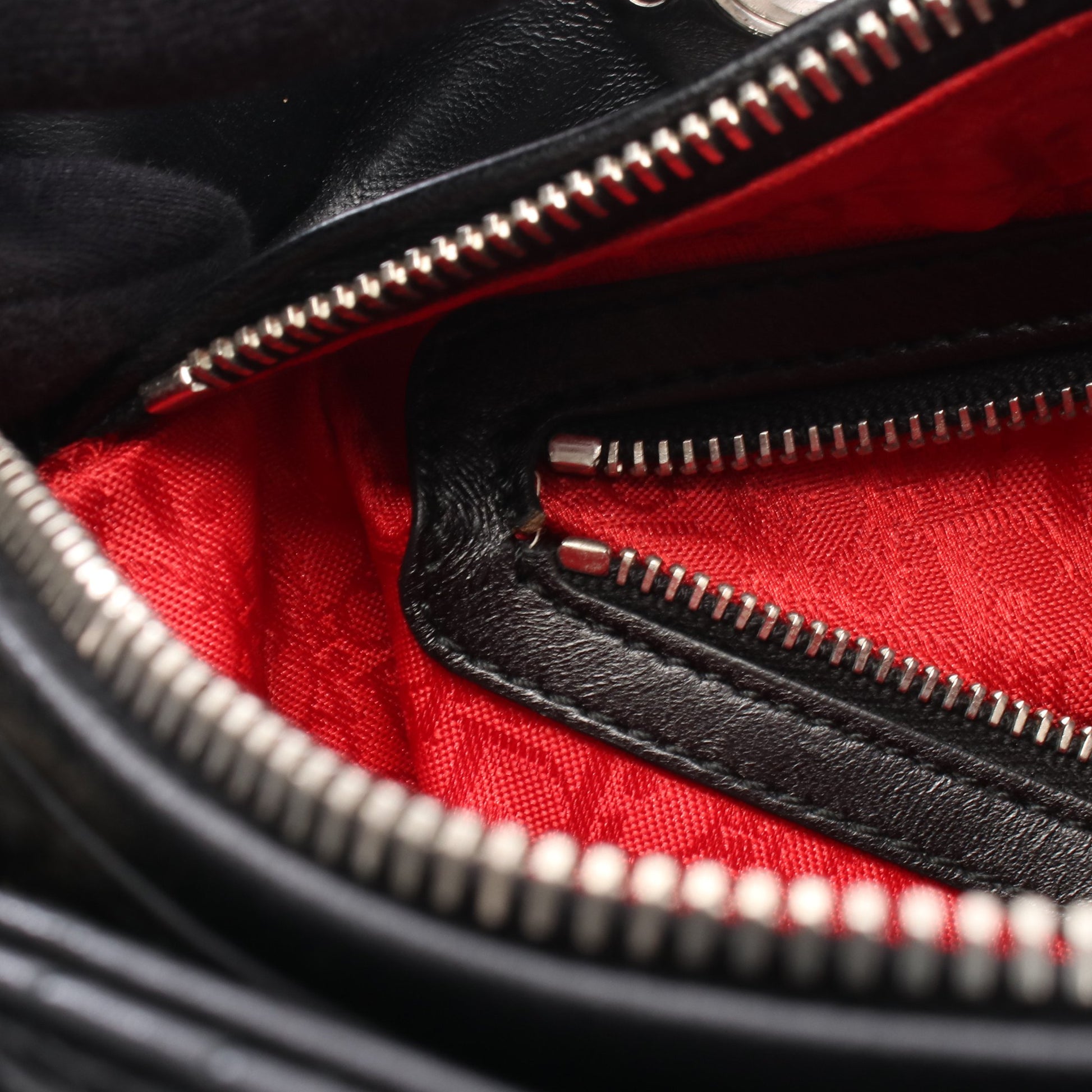 LADY DIOR レディディオール カナージュ ハンドバッグ レザー ブラック 2WAY クリスチャンディオール バッグ Christian Dior
