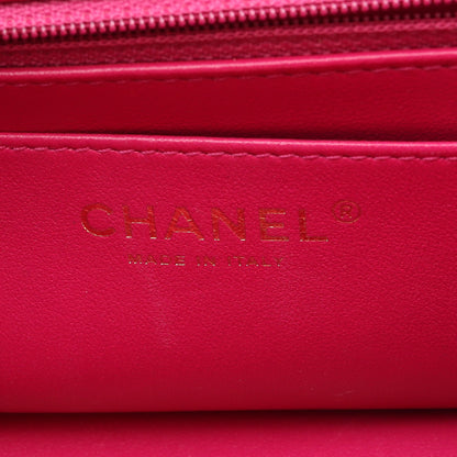 マトラッセ トップハンドル チェーンショルダーバッグ ラムスキン ピンクパープル ゴールド金具 シャネル バッグ CHANEL