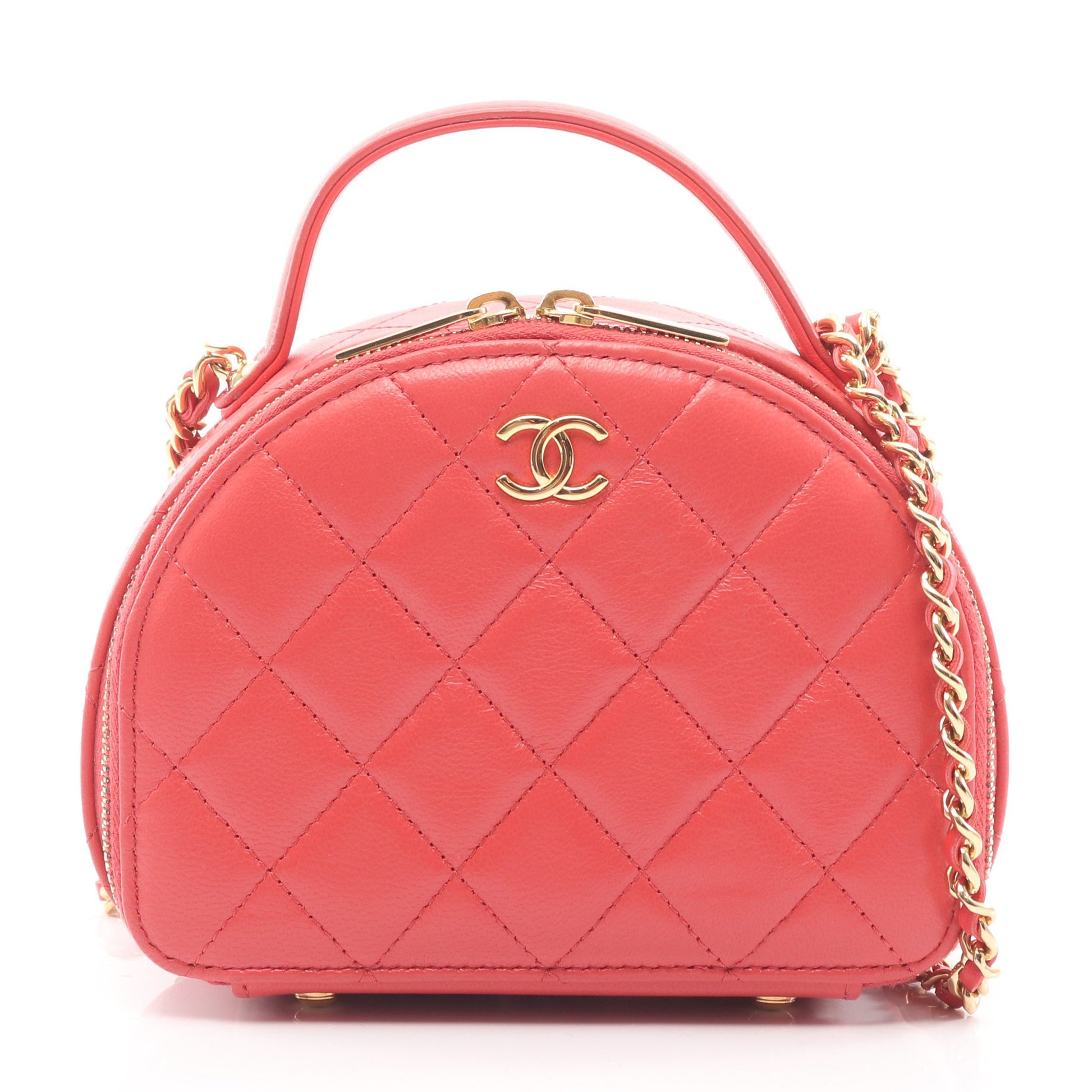 マトラッセ チェーンショルダーバッグ ラムスキン ピンク ゴールド金具 2WAY シャネル バッグ CHANEL