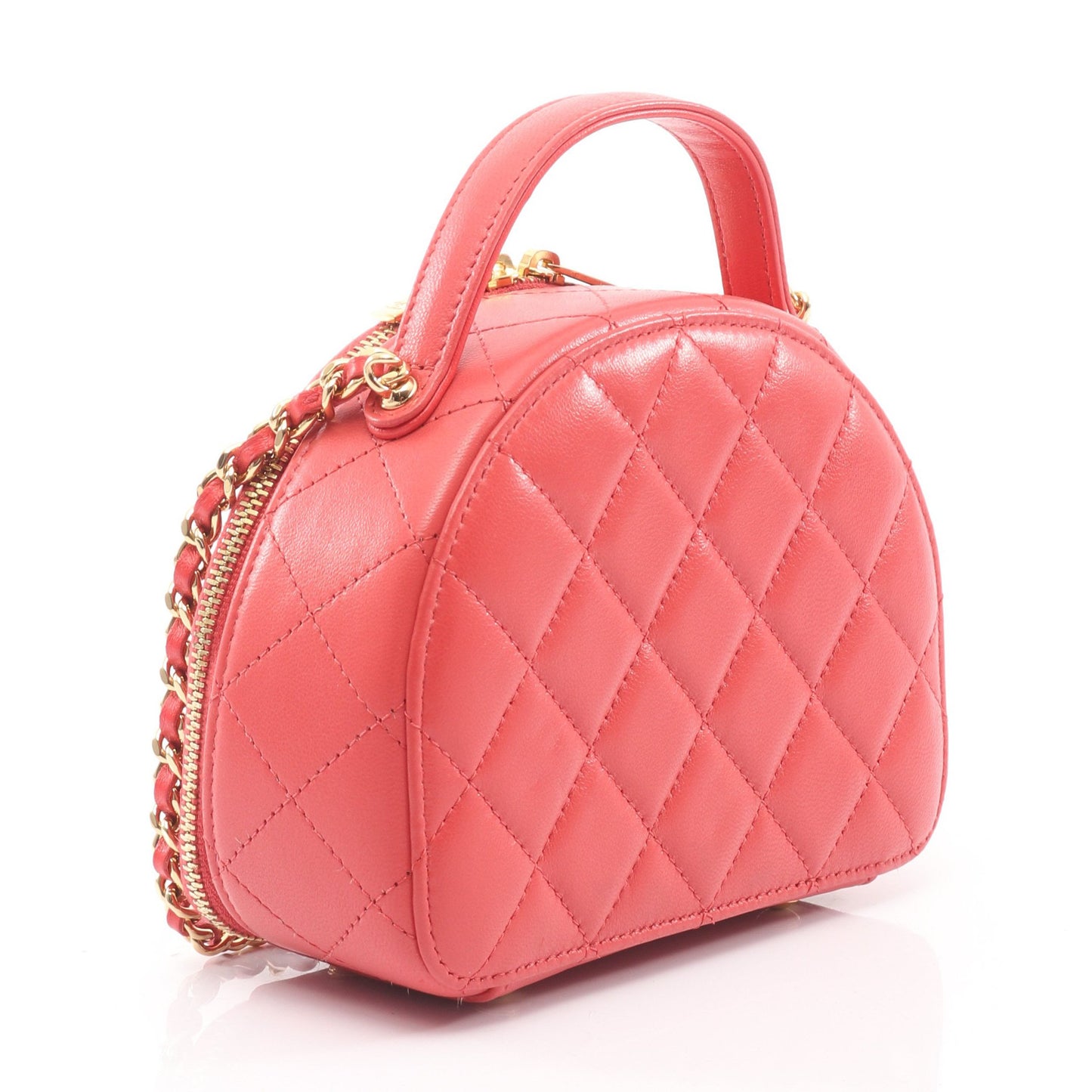 マトラッセ チェーンショルダーバッグ ラムスキン ピンク ゴールド金具 2WAY シャネル バッグ CHANEL