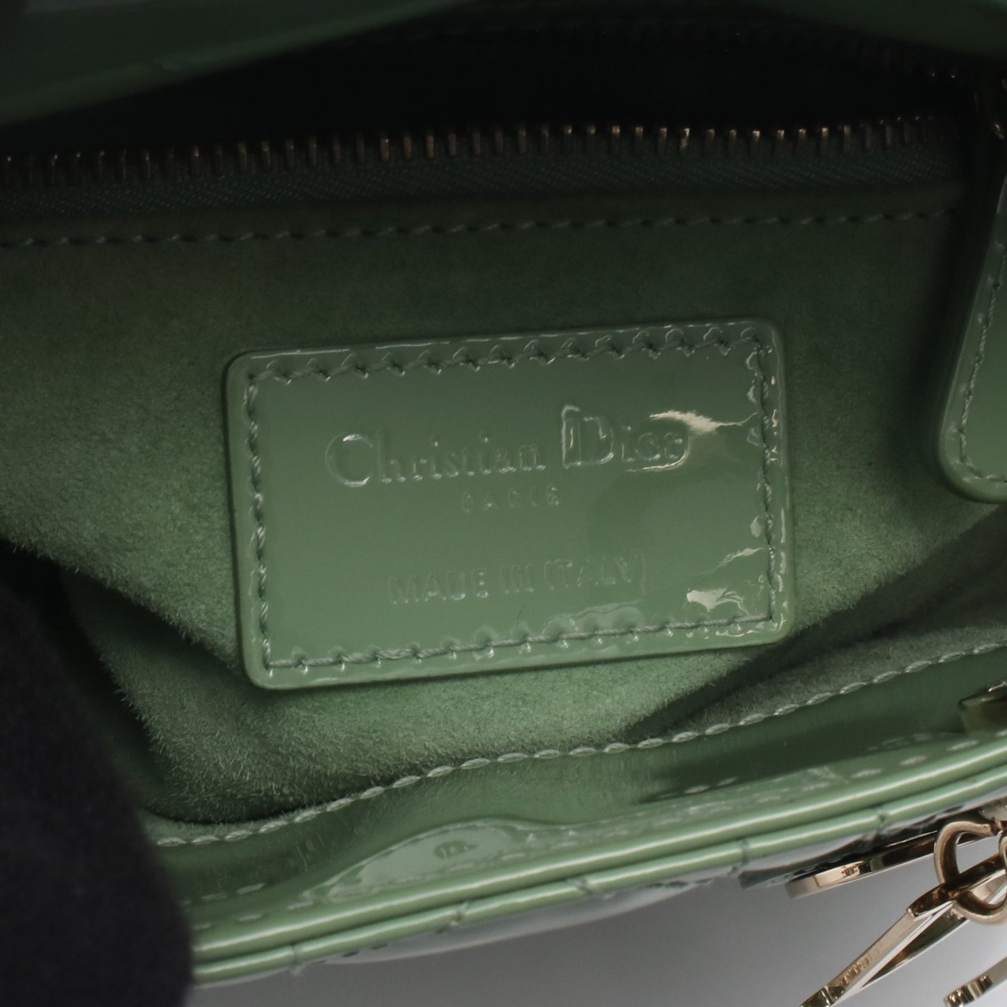 レディディオール ミニ ハンドバッグ エナメルレザー ライトグリーン 2WAY クリスチャンディオール バッグ Christian Dior