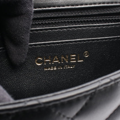 ミニマトラッセ チェーンショルダーバッグ ラムスキン ブラック シルバー金具 シャネル バッグ CHANEL