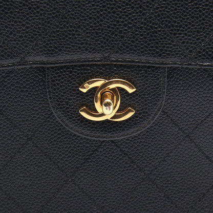マトラッセ チェーンショルダーバッグ キャビアスキン ブラック ゴールド金具 シャネル バッグ CHANEL