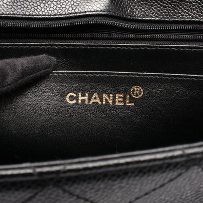 マトラッセ チェーンショルダーバッグ キャビアスキン ブラック ゴールド金具 シャネル バッグ CHANEL