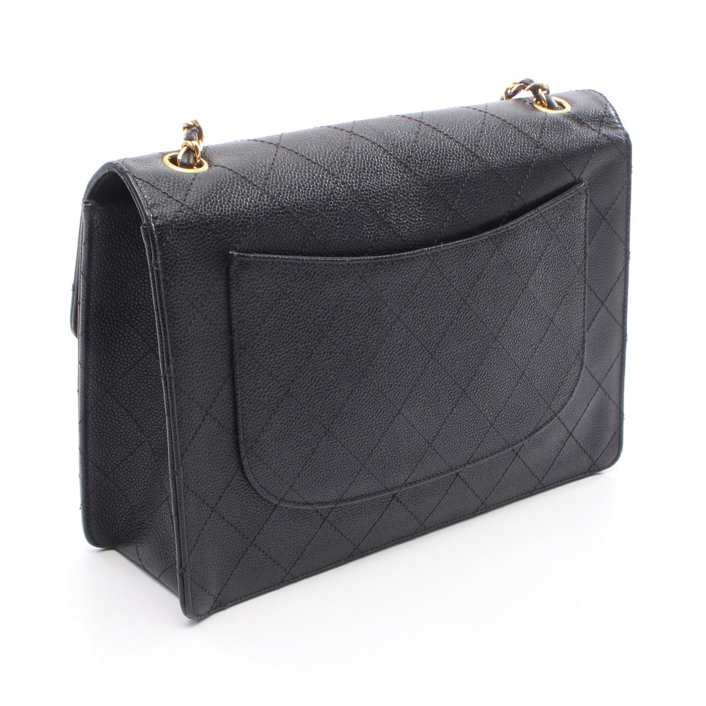 マトラッセ チェーンショルダーバッグ キャビアスキン ブラック ゴールド金具 シャネル バッグ CHANEL