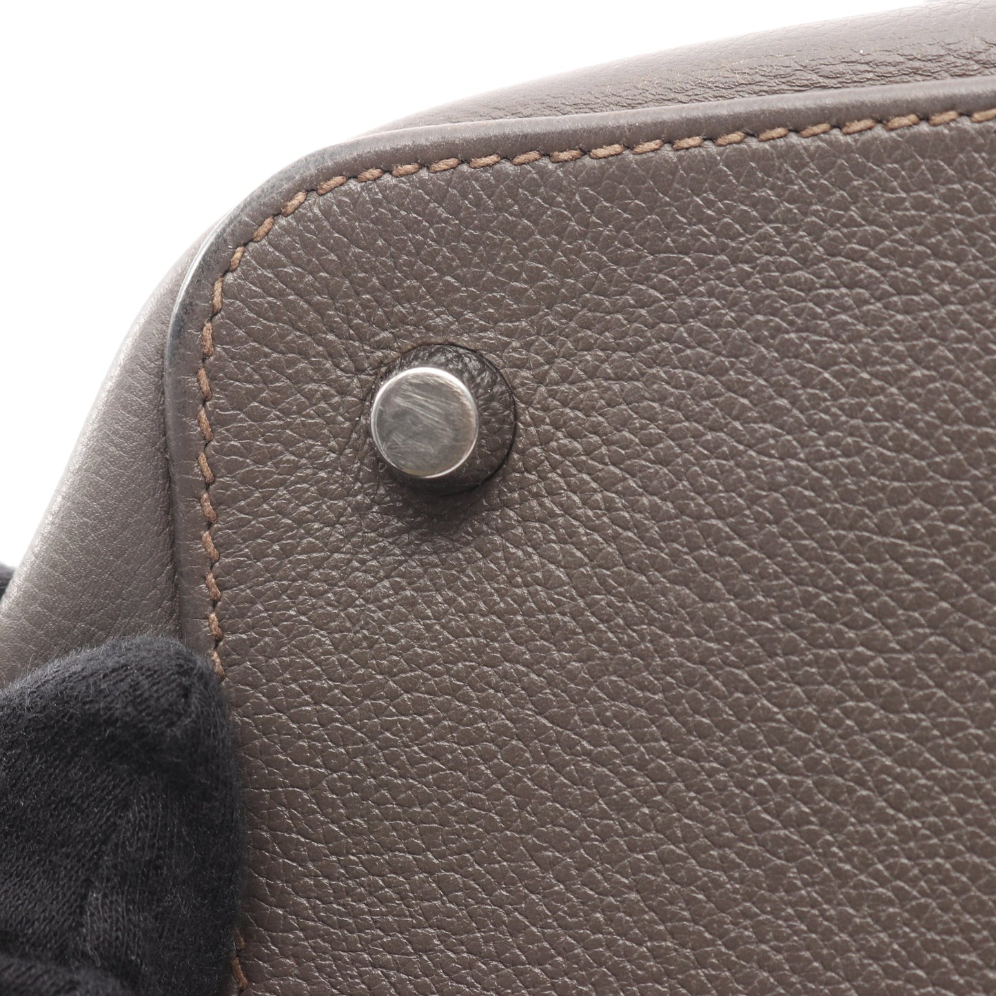 ツールボックス26 エタン ハンドバッグ エバーカラー グレー シルバー金具 2WAY エルメス バッグ HERMES