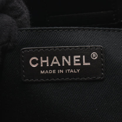 CCバケット ハンドバッグ キャビアスキン レザー ライトベージュ ブラック アンティークシルバー金具 2WAY シャネル バッグ CHANEL