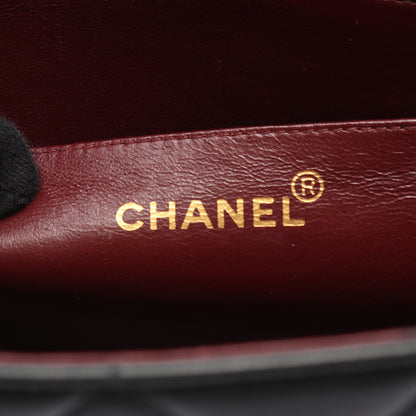 マトラッセ デカココマーク Wチェーンショルダーバッグ ラムスキン ブラック ゴールド金具 シャネル バッグ CHANEL