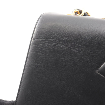 マトラッセ デカココマーク Wチェーンショルダーバッグ ラムスキン ブラック ゴールド金具 シャネル バッグ CHANEL