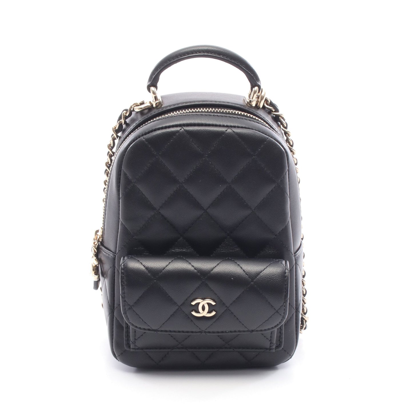マトラッセ ミニリュック レザー ブラック ゴールド金具 シャネル バッグ CHANEL