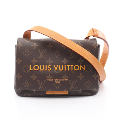 テイクアウトメッセンジャー モノグラム ショルダーバッグ PVC レザー ブラウン ルイヴィトン バッグ LOUIS VUITTON