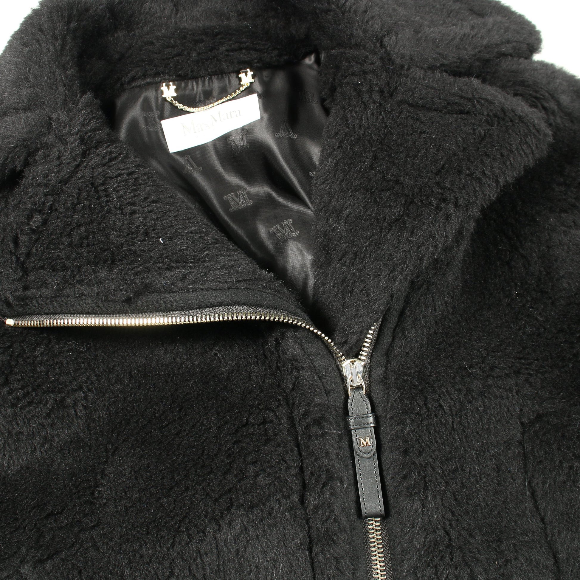 テディベア ケープ ポンチョ アルパカ ウール シルク ブラック マックスマーラ アウター Max Mara