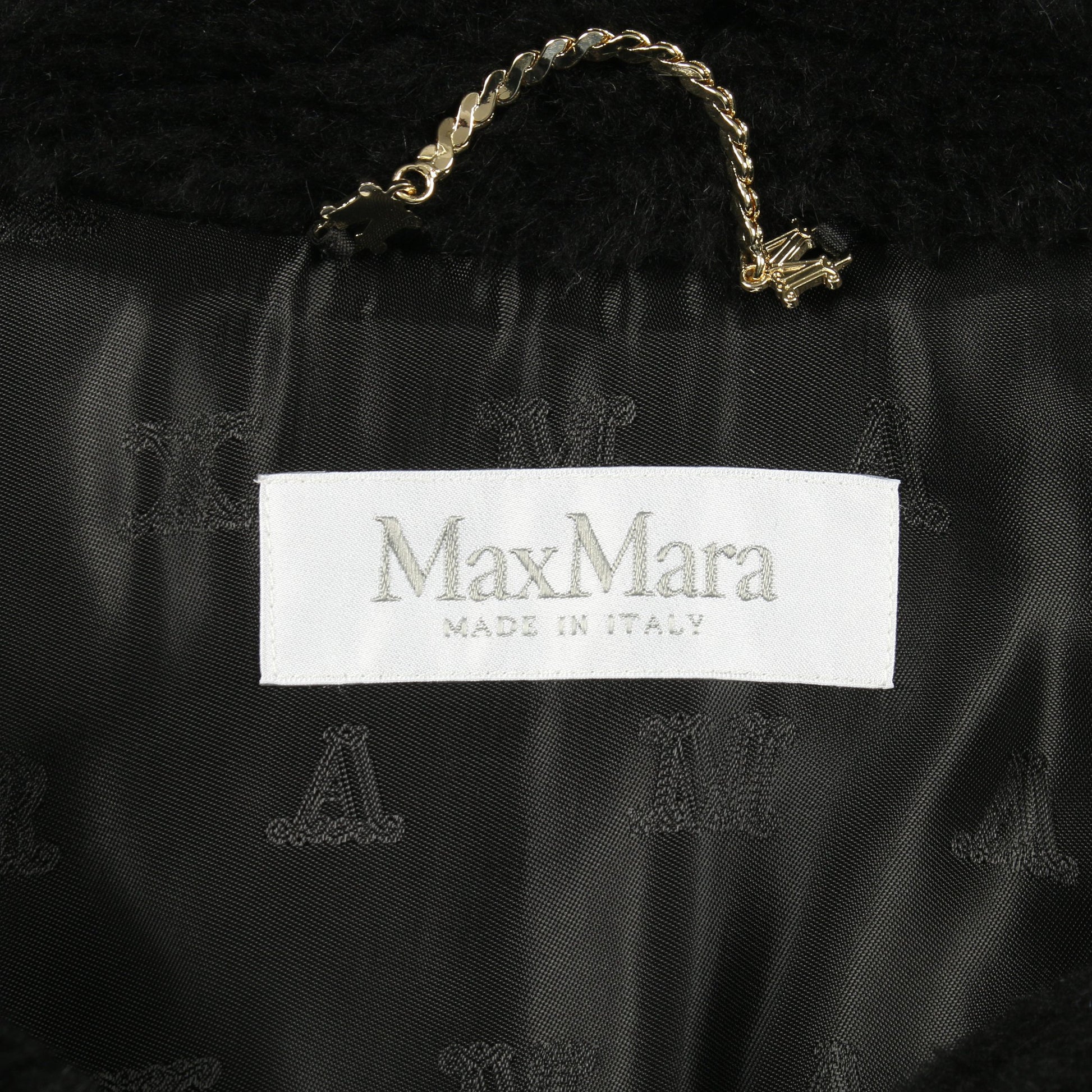 テディベア ケープ ポンチョ アルパカ ウール シルク ブラック マックスマーラ アウター Max Mara