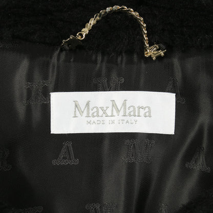 テディベア ケープ ポンチョ アルパカ ウール シルク ブラック マックスマーラ アウター Max Mara