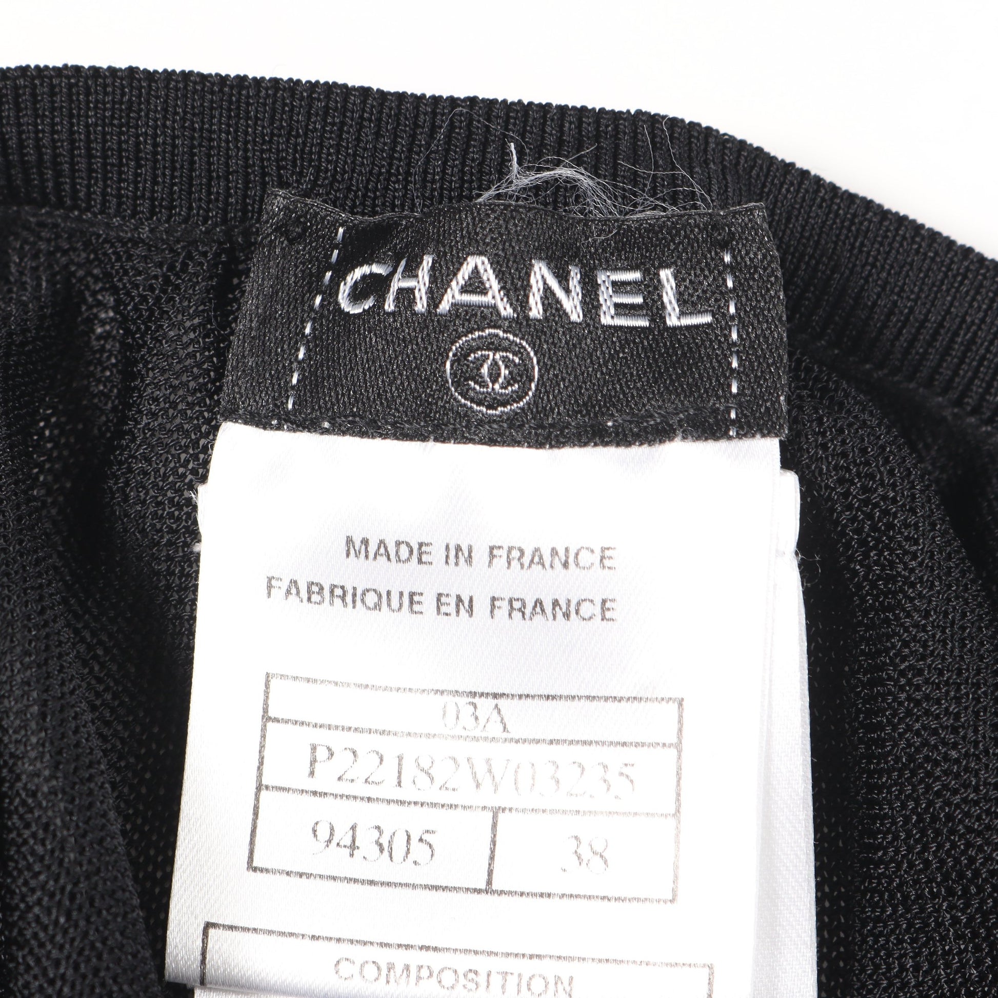 シースルー 切替 スカート モヘヤ ナイロン ブラック 03A シャネル ボトムス CHANEL