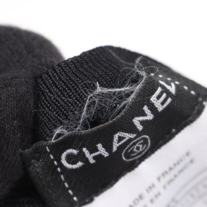 シースルー 切替 スカート モヘヤ ナイロン ブラック 03A シャネル ボトムス CHANEL