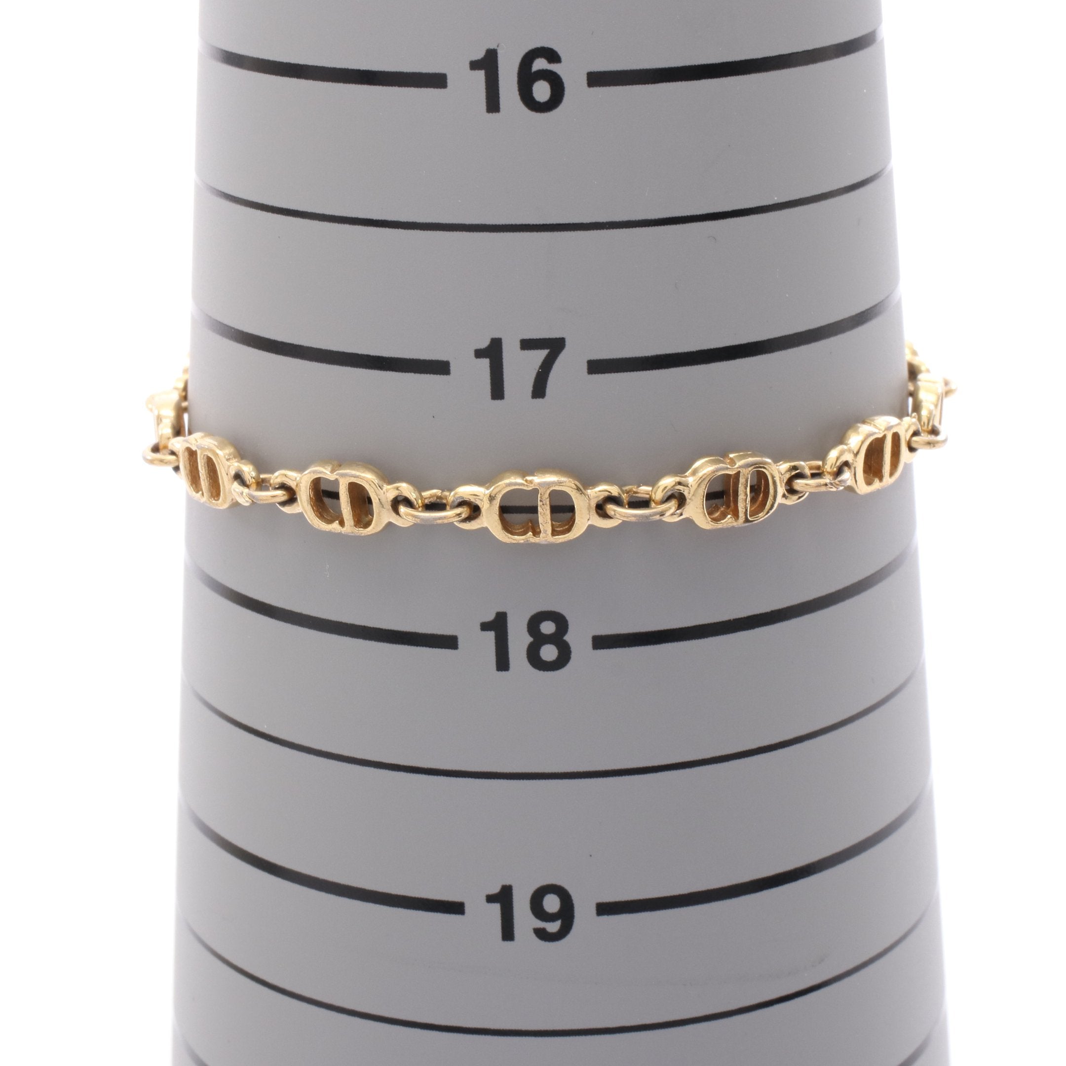 ChristianDior クリスチャン・ディオールロゴ刻印ゴールドブレスレット 中古・古着通販】Christian Dior (クリスチャン ディオール) ロゴ