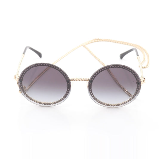 ココマーク グラスチェーン サングラス GP ブラック ゴールド シャネル