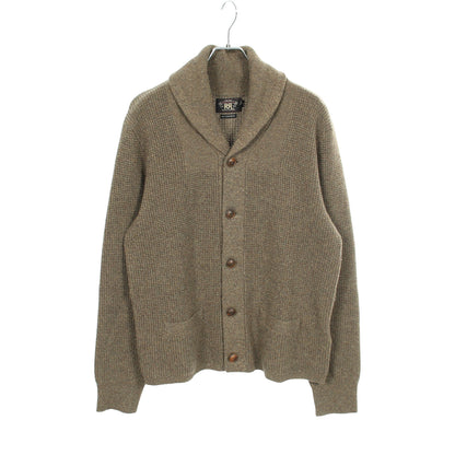カーディガン ショールカラー カシミヤ カーキブラウン ダブルアールエルラルフローレン